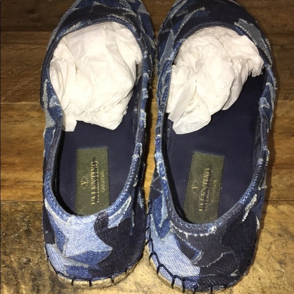 Denim star Valentino flats worn once - Picture 4 of 5